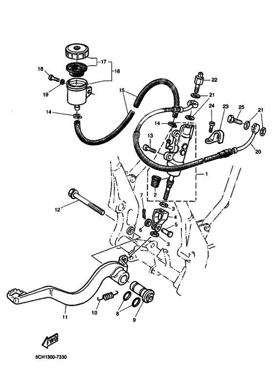 Rear master cylinder