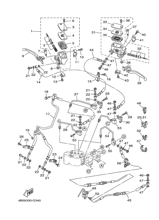 Front master cylinder