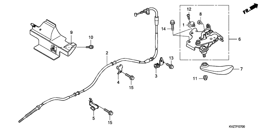 Parking brake rod knob