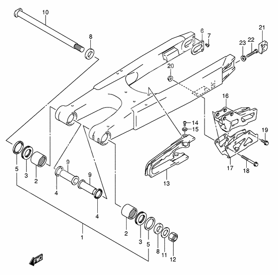 Rear swinging arm              

                  Model k5/k6