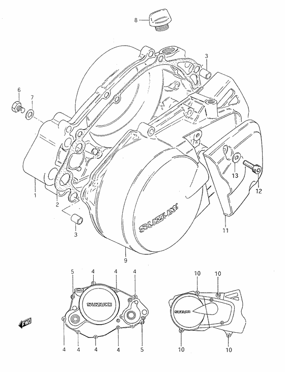 Crankcase cover ass`y (v