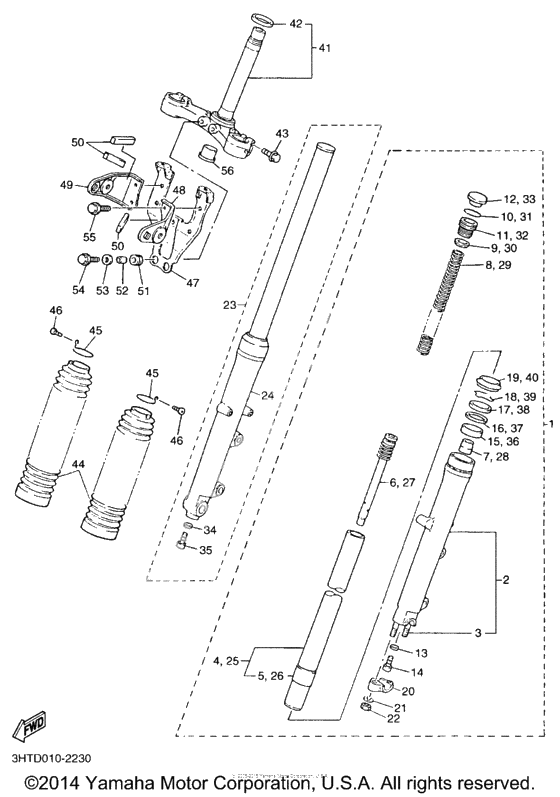 Вилка передней оси