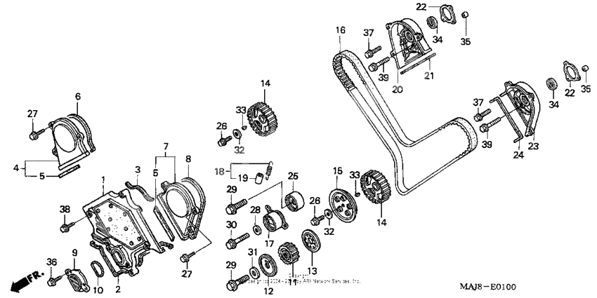 Front cover + timing belt