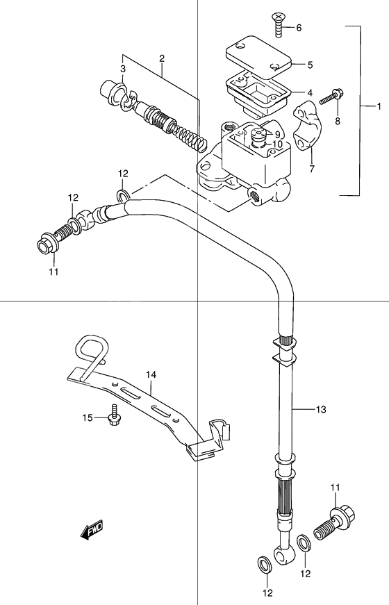 Front master cylinder