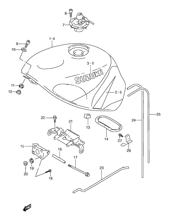 Tank fuel              

                  Model w