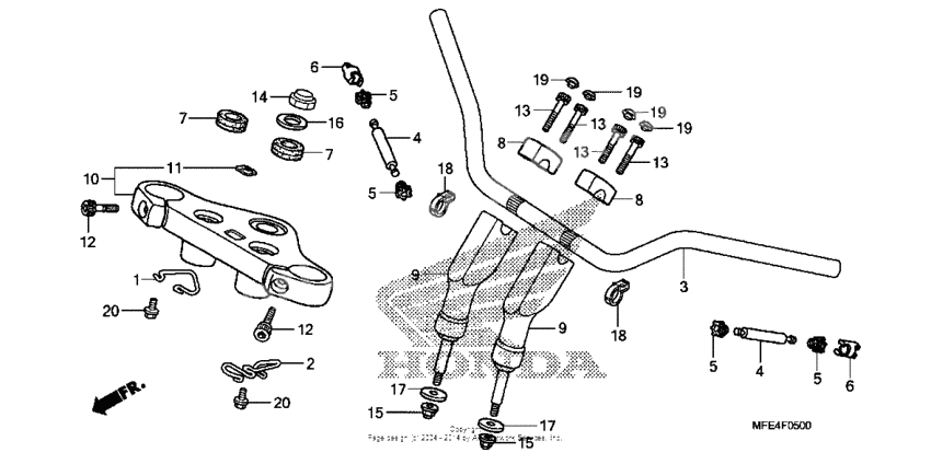 Handlebar + top bridge