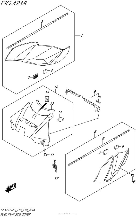 Накладка топливного бака