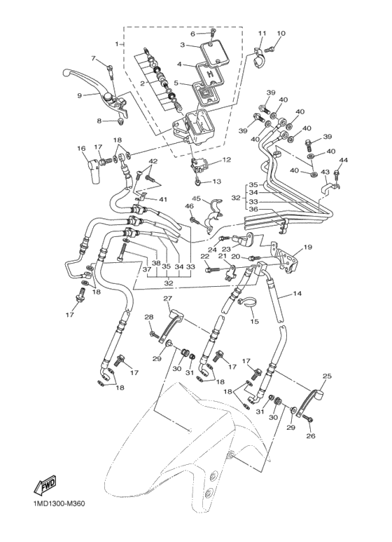 Front master cylinder