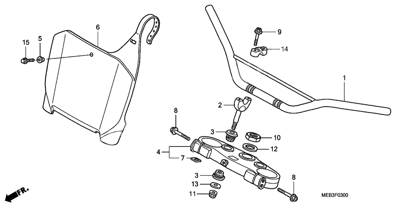 Handle pipe/top bridge              

                  CRF450R2,3