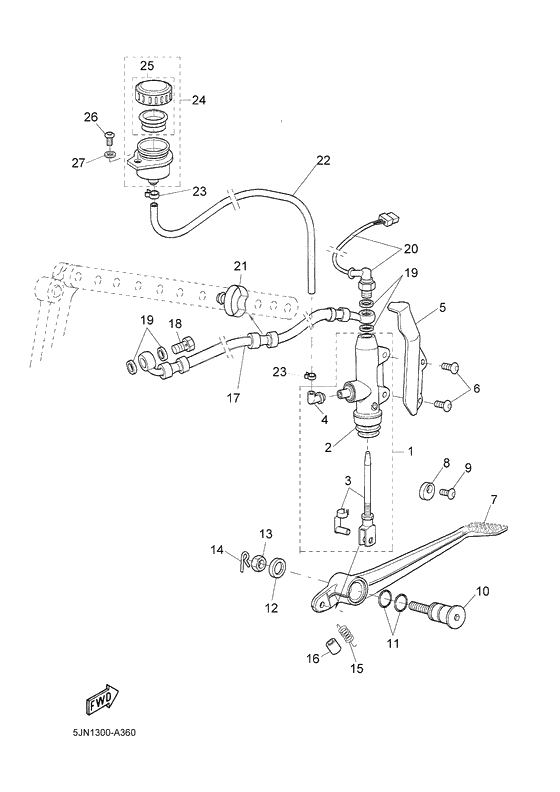 Rear master cylinder