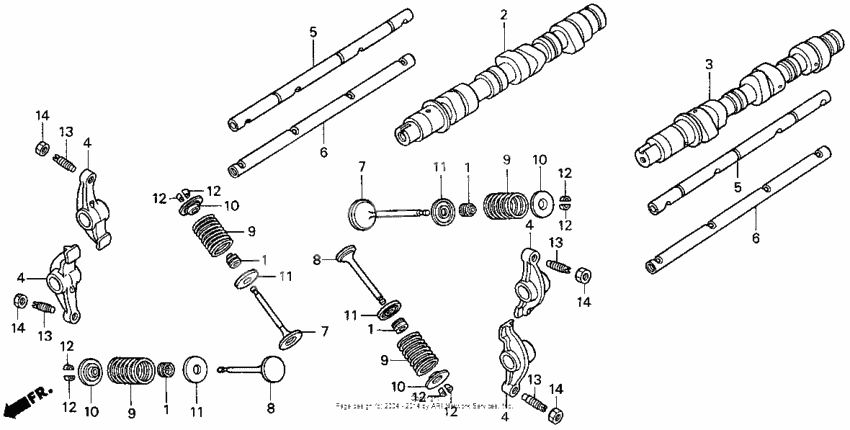 Camshaft + valve