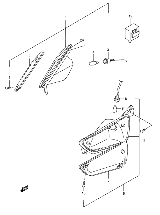 Front turn lamp