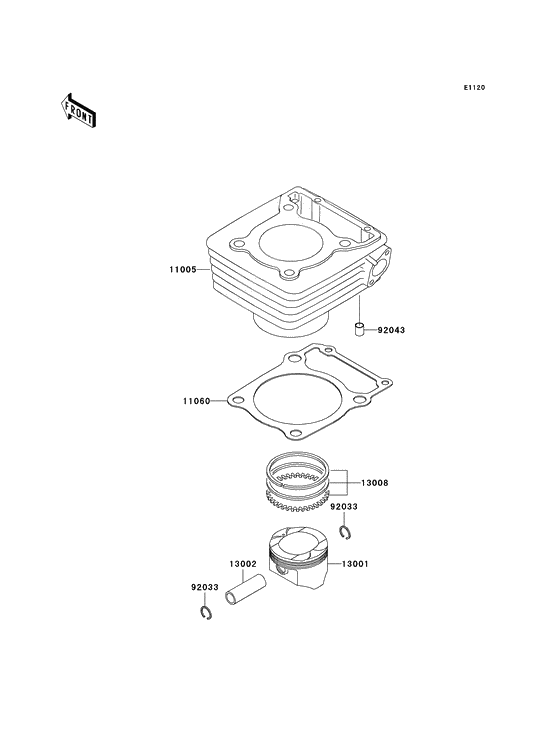 Cylinder/piston