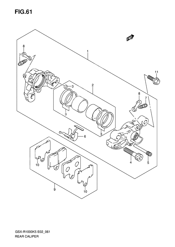 Rear caliper