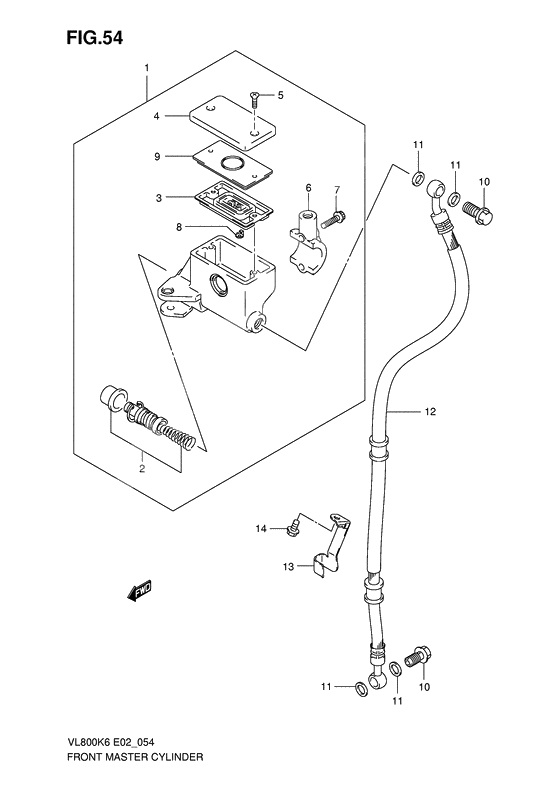 Front master cylinder              

                  Model k6