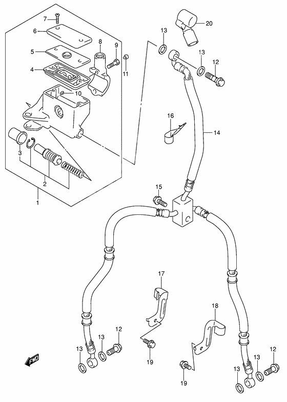 Front master cylinder              

                  Model k5/k6