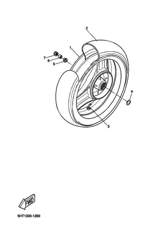 Rear wheel complete assy