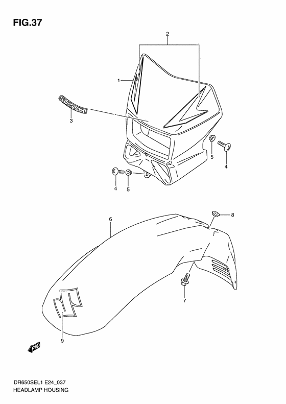 Headlamp housing
