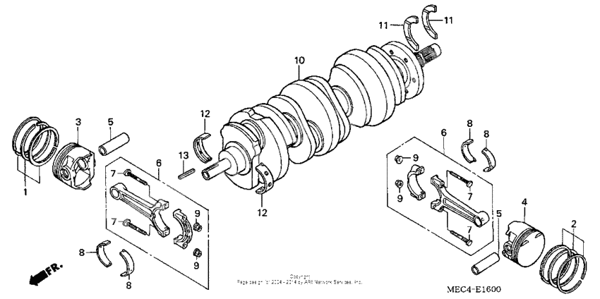 Crankshaft + piston