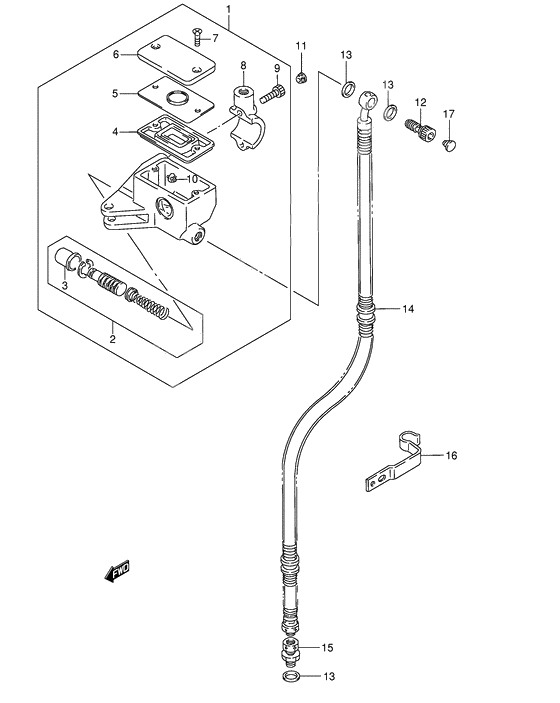 Front master cylinder              

                  Model k5/k6/k7/k8