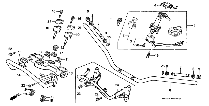 Handle pipe/top bridge