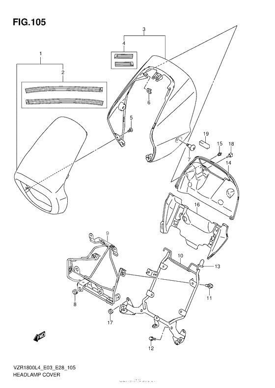 Накладка фары (Vzr1800Zl4 E33)