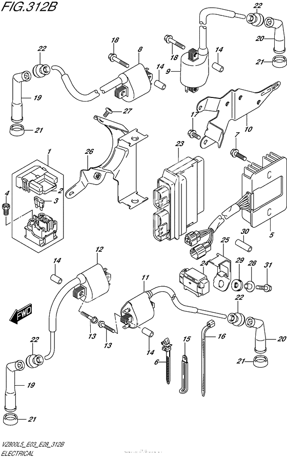 Электрооборудование (Vz800L5 E28)