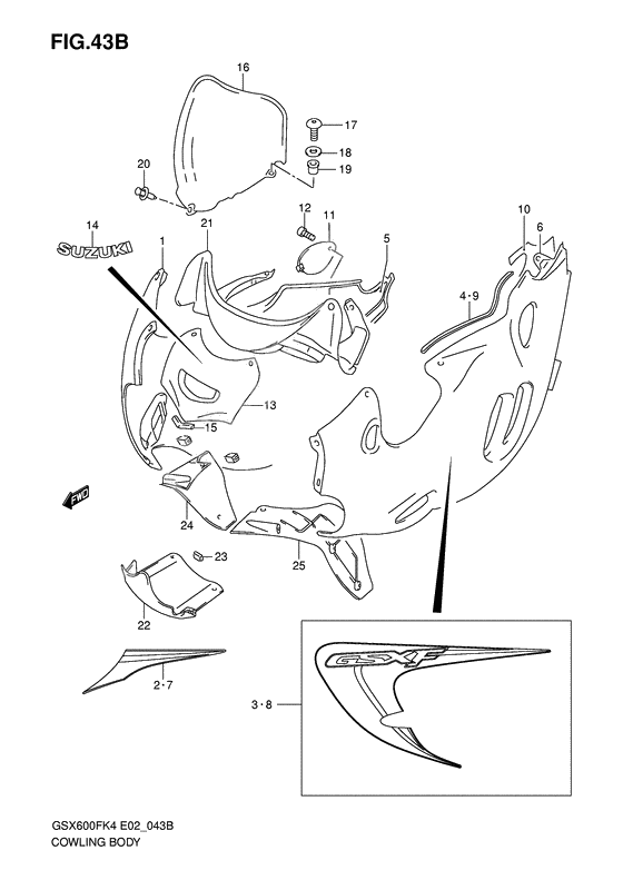 Cowling body              

                  Model k6