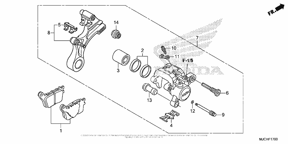 Задний тормозной суппорт 1
