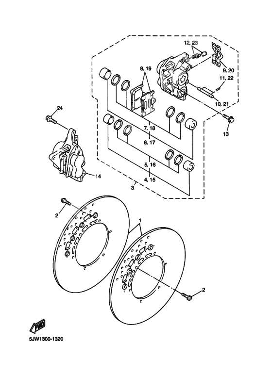 Front brake caliper