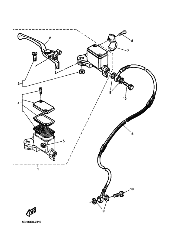 Front master cylinder