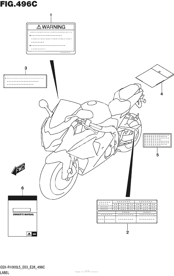 Информационные наклейки (Gsx-R1000L5 E33)