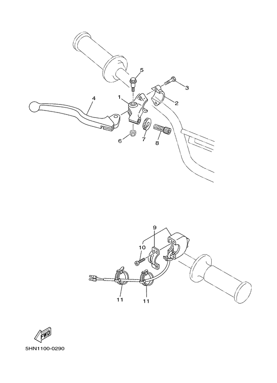 Handle switch. lever