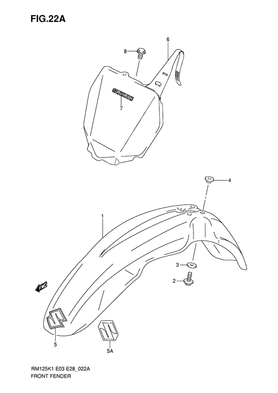 Front fender              

                  Model k4/k5/k6