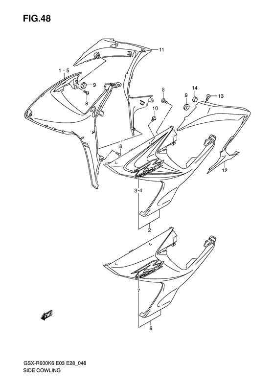 Side cowling              

                  Model k6