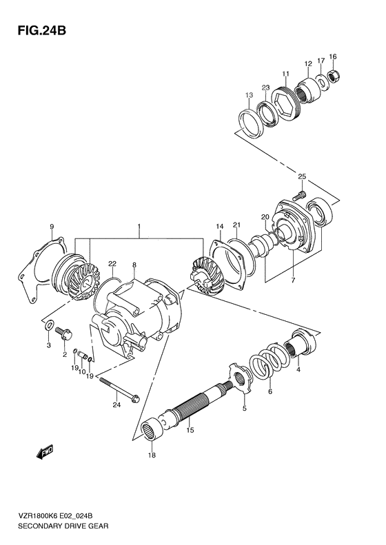 Secondary drive gear              

                  Model l0