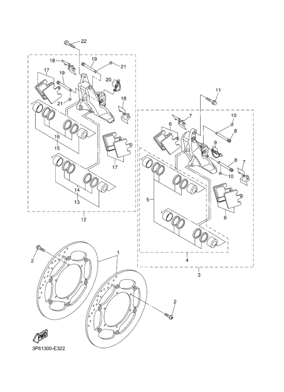 Front brake caliper