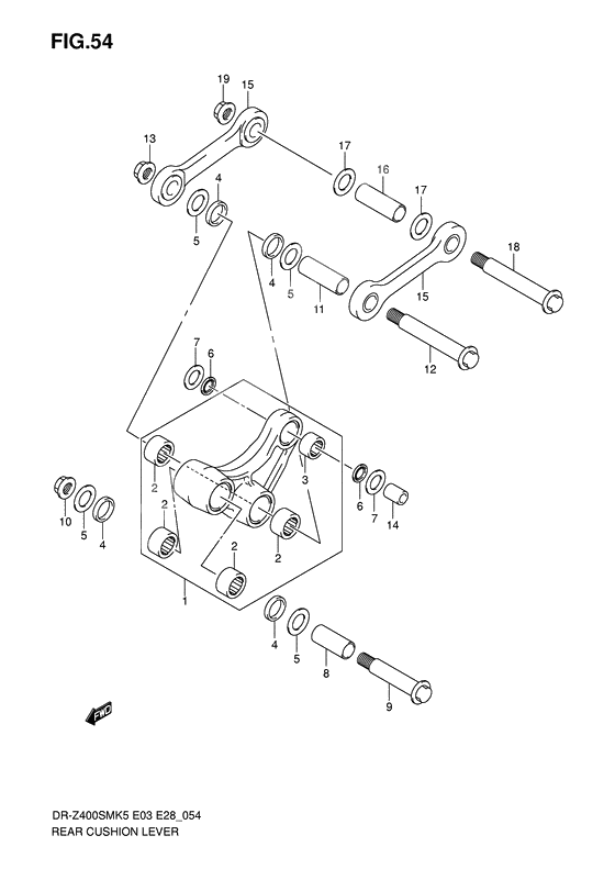 Rear cushion lever