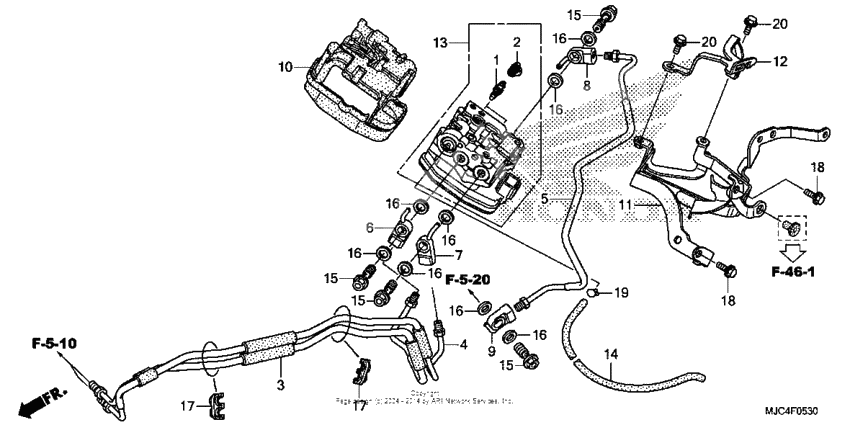 Front valve unit (cbr600ra)