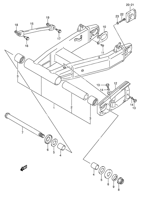 Rear swingingarm              

                  Model k2