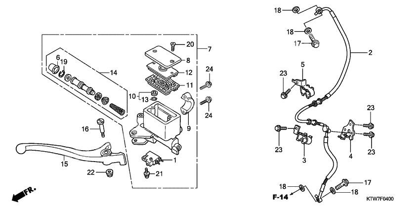 Fr. brake master cylinder              

                  SH300/R