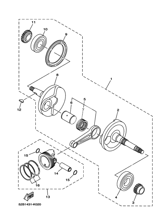 Коленчатый вал & Поршень