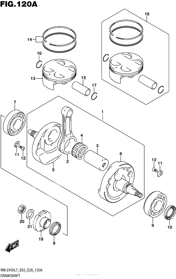 Коленчатый вал & Поршень