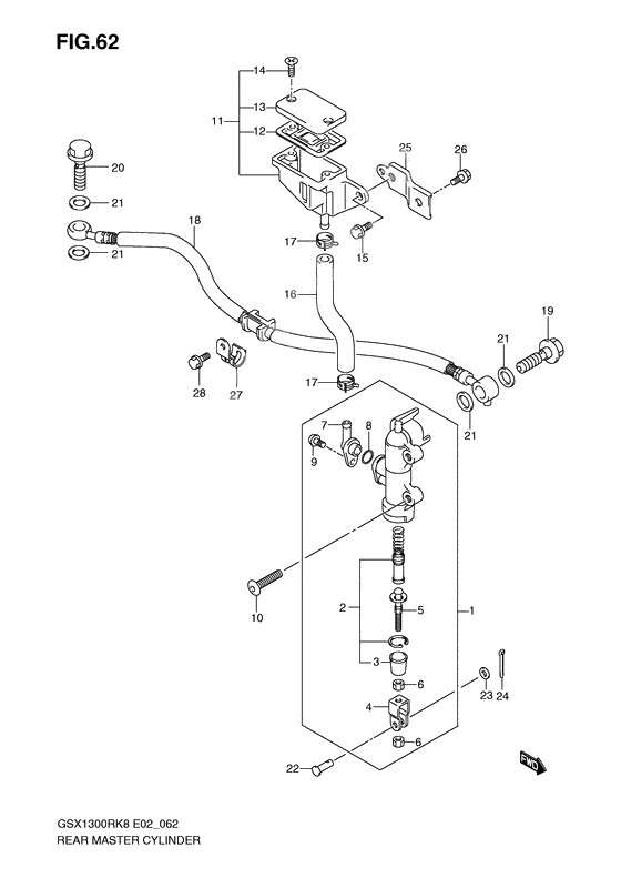 Rear master cylinder