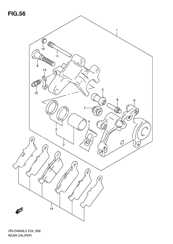 Rear caliper