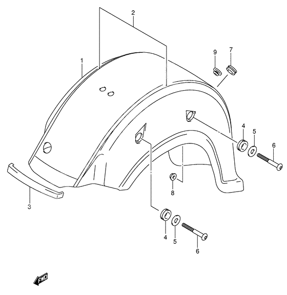 Rear fender              

                  Model k3