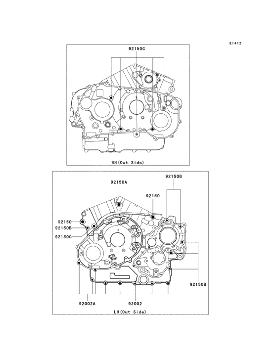 Crankcase bolt pattern