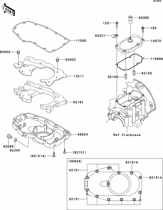 Breather cover/oil pan