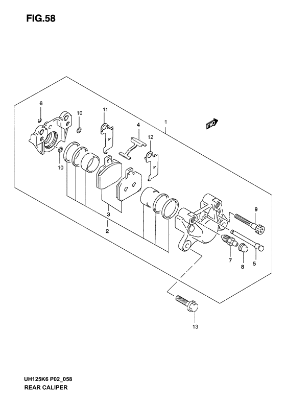 Rear caliper