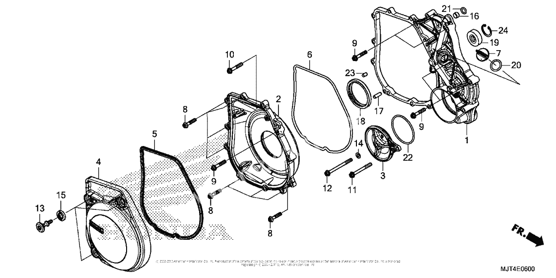 Правая крышка картера